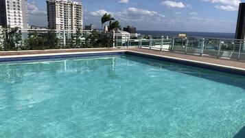 Outdoor pool, a rooftop pool