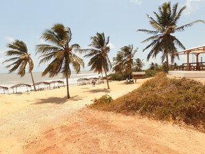 Beach nearby, sun-loungers