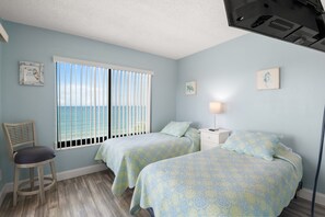 2 bedrooms, iron/ironing board, free WiFi, bed sheets - 🌅 Caprice Resort Unit #407 – Corner Unit with Dual Water Views and Coastal Charm (St Pete Beach)