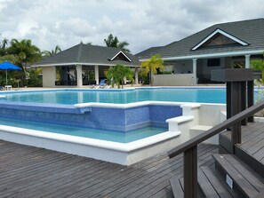Outdoor pool, a heated pool - private house in gated community with access to private beach (Richmond Estate)