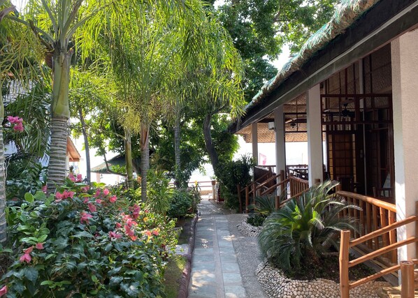 Cabana Deluxe Garden Room | Terrace/patio - Marina Village Resort Moalboal (Moalboal)