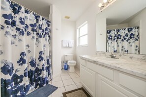 Hair dryer, towels