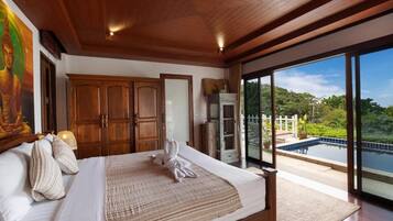 Two Bedroom Sea View Pool Villa | 1 hálószoba, széf a szobában, íróasztal és sötétítőfüggöny