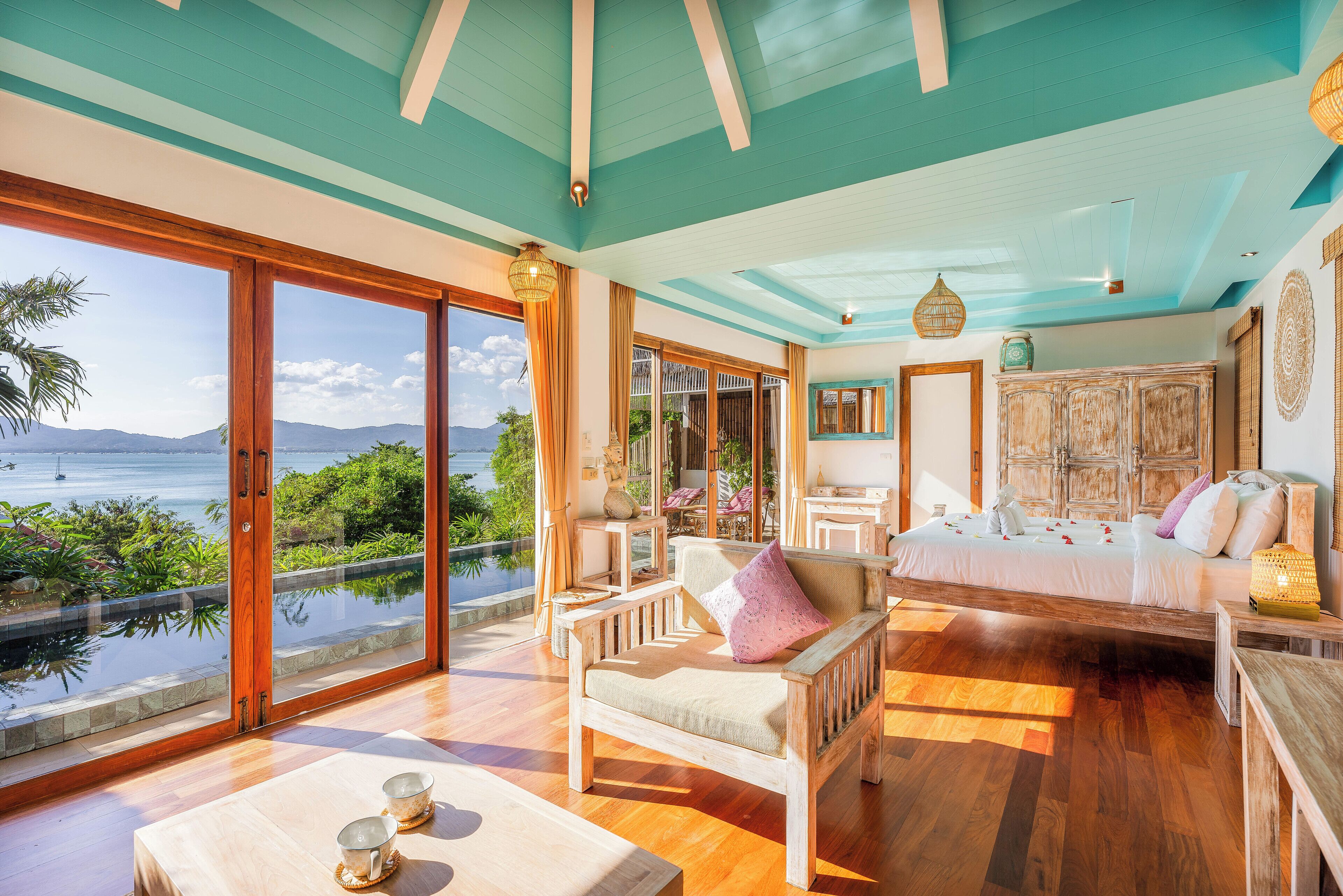 One Bedroom Seaview Pool Villa | Coffres-forts dans les chambres, bureau, rideaux occultants