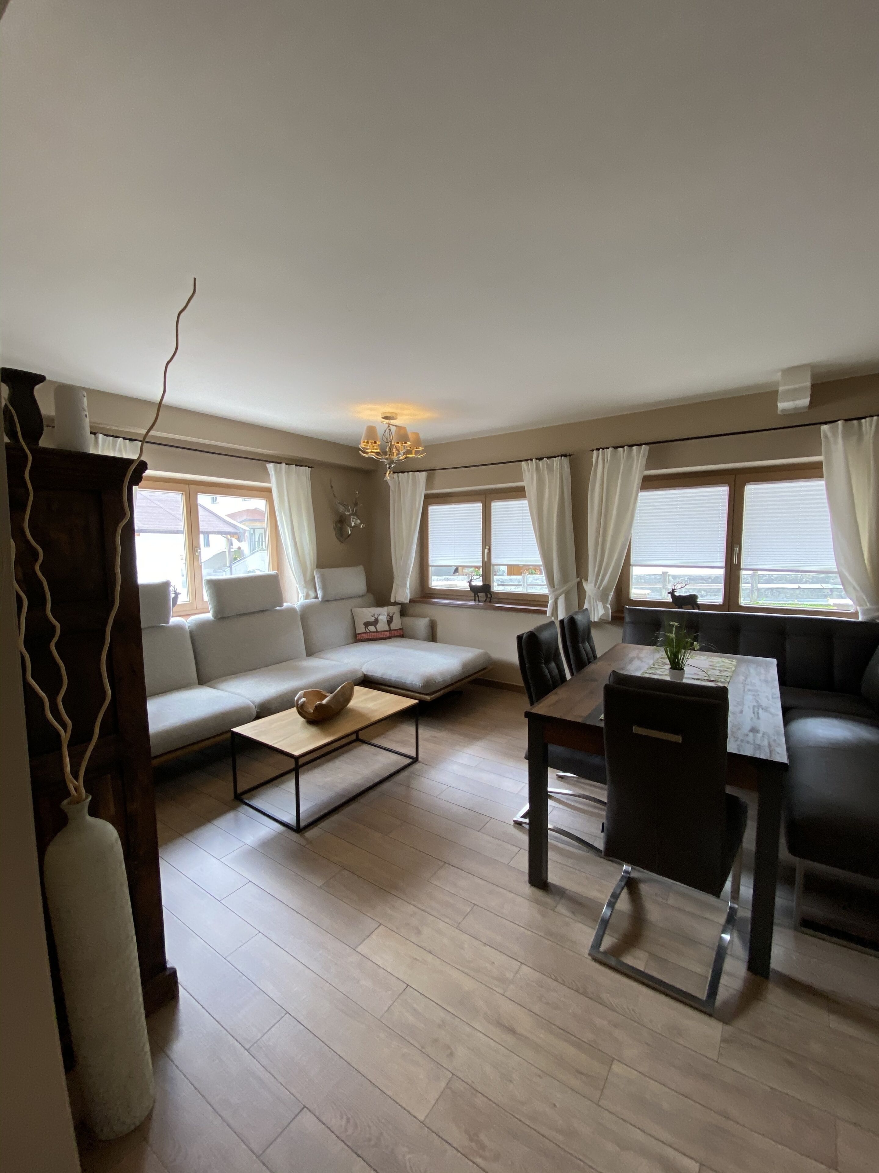 TV, DVD player, music library