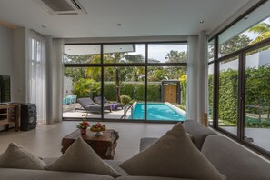 Living room - 3 Bedroom Civetta Pool Villa (Rawai)