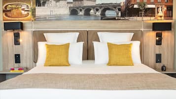 Chambres insonorisées, lits bébé (gratuits), Wi-Fi gratuit