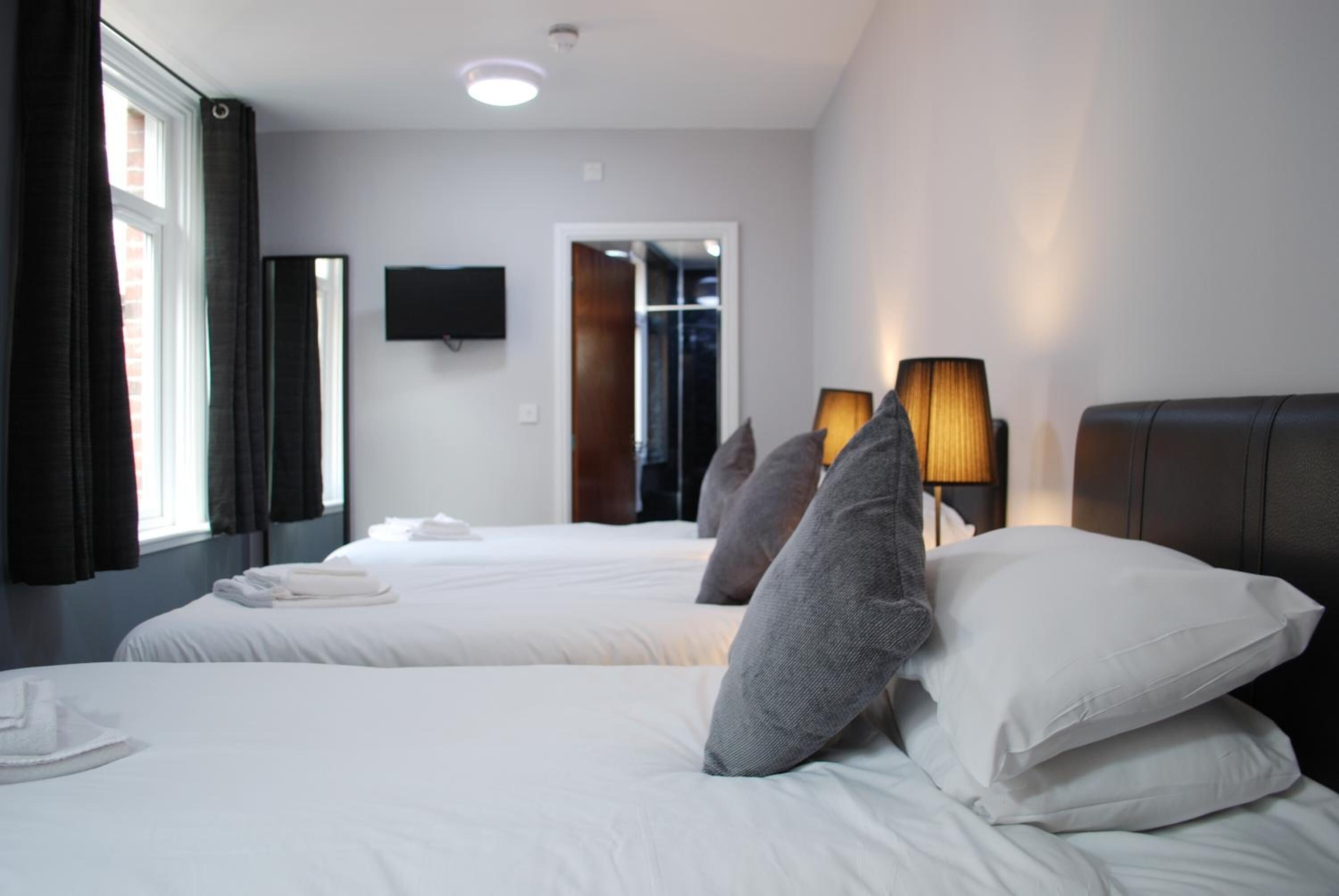 individually decorated, individually furnished, laptop workspace