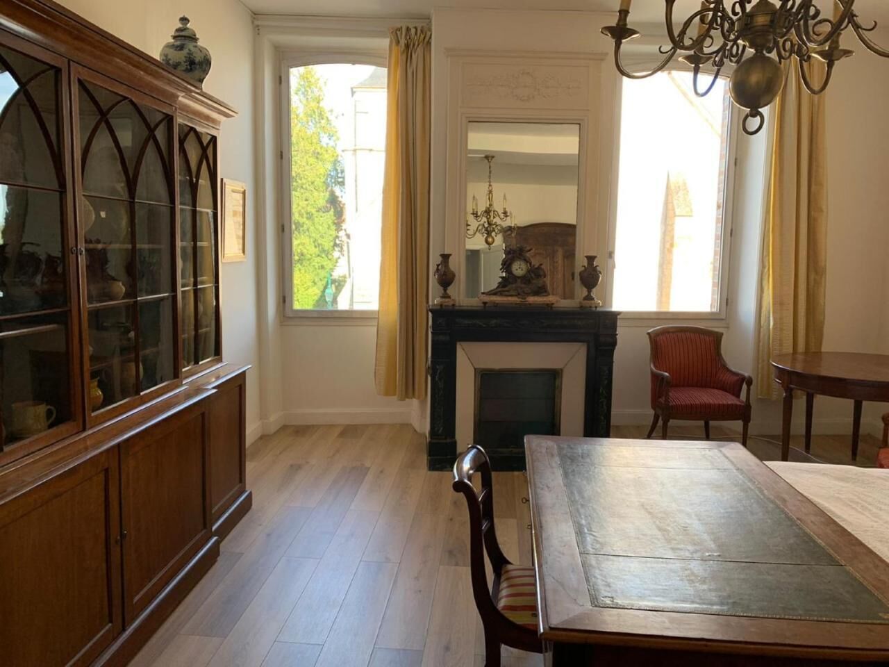 Flat-screen TV, DVD player