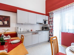 Private kitchen - Cozy Apartment With Sauna, Ski Storage, Balcony, Garden (Viehhofen)