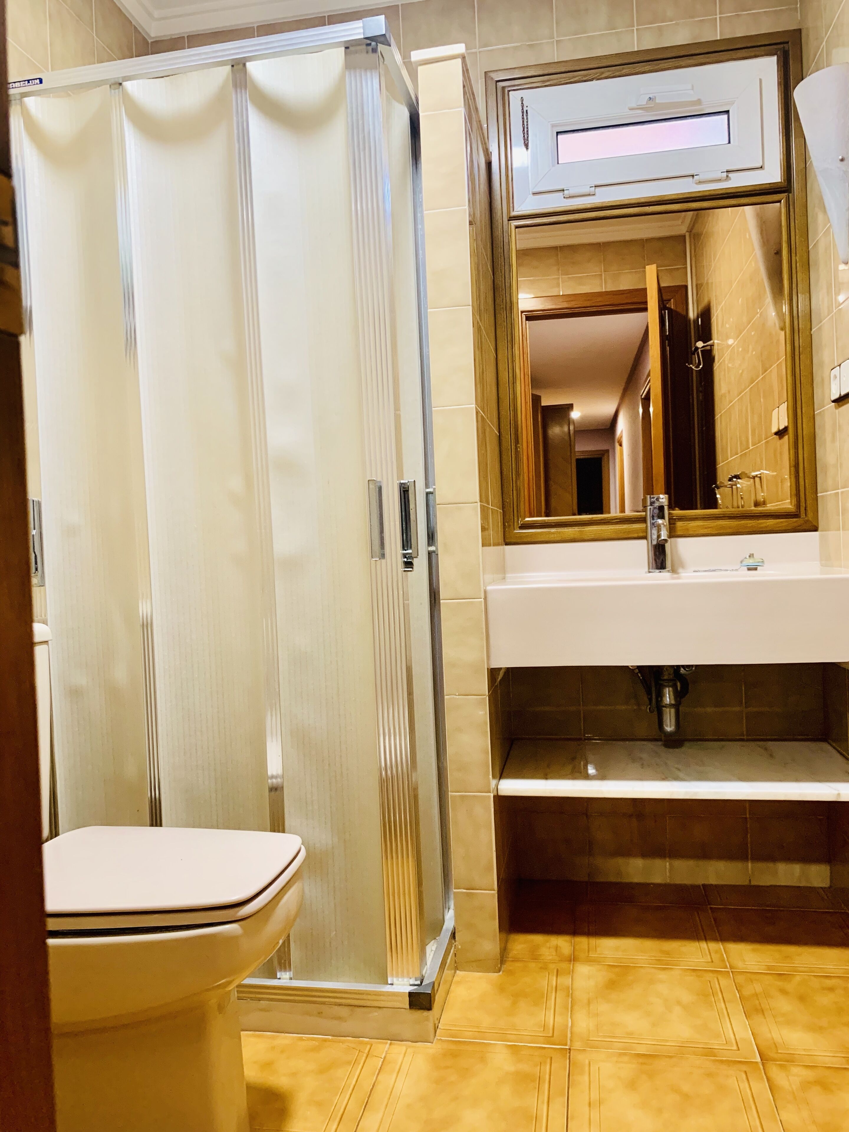 Bathtub, hair dryer, bidet, towels