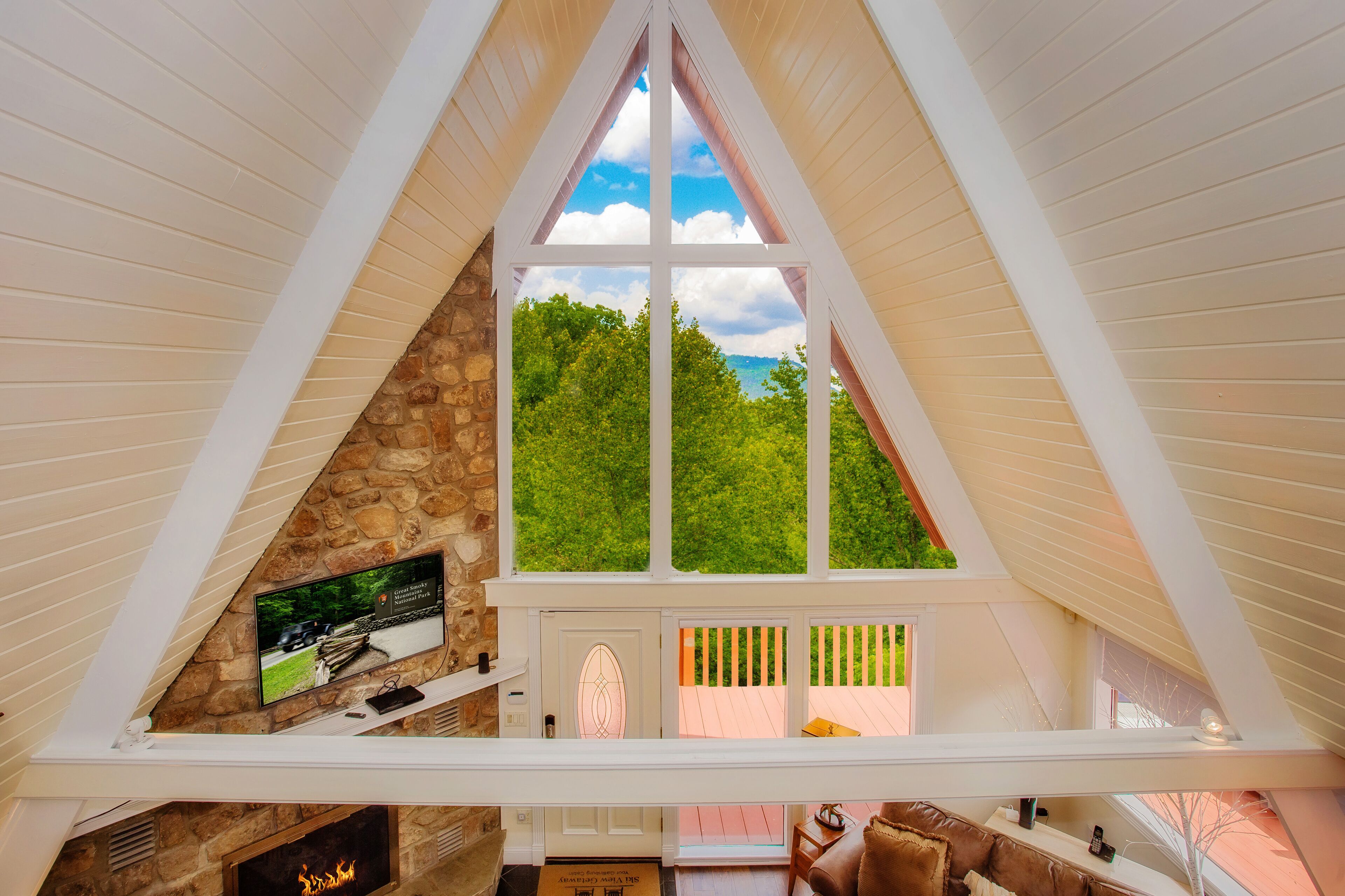 TV, fireplace, video games