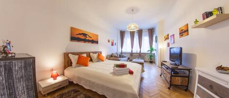 2 habitaciones, tabla de planchar con plancha y wifi