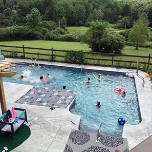 Outdoor pool, a heated pool