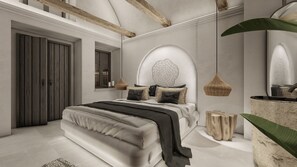 Two Bedroom Cave Suite with Spa Bath | In-room safe, iron/ironing board, free cribs/infant beds, free WiFi - Floria Suites (Santorini)