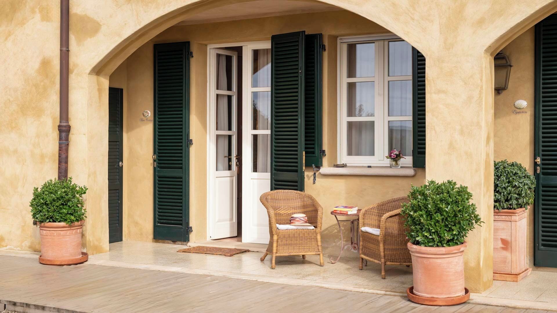 Superior-Doppel- oder -Zweibettzimmer, 1 Queen-Bett, Terrasse, Talblick | Terrasse/Patio