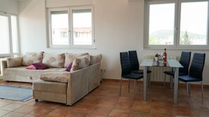 Apartment | Living room | Flat-screen TV - Sea & City View Duplex (Split)