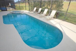 Outdoor pool - Luxurious 4 Bed 3.5 Bath Pool Home in Gated Community (Davenport)