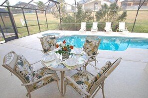 Balcony - Luxurious 4 Bed 3.5 Bath Pool Home in Gated Community (Davenport)