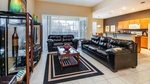 TV, DVD player - Immaculate 5 Bedroom 5 Bath Pool Home in Windsor Hills Resort (Kissimmee)