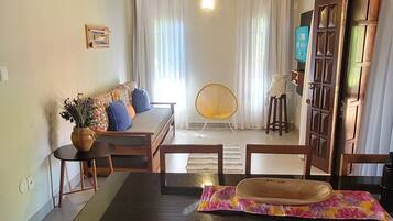 Comfort Apartment | Living area | 40-inch Smart TV with satellite channels, TV, Netflix