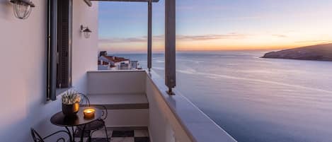 Superior suite, uitzicht op zee (Leukothea) | Balkon