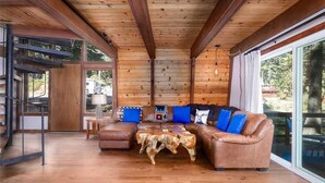 House, Multiple Beds (Private Beach Access, Renovated, Pet ) | Living room - Private Beach Access, Renovated, Pet Friendly Cabin - "pine Cone Haven" #108 (Tahoe City)