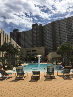 Outdoor pool, a heated pool