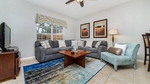TV, DVD player - Superb 4 Bedroom 3 Bath Paradise Palms Resort Town Home (Kissimmee)