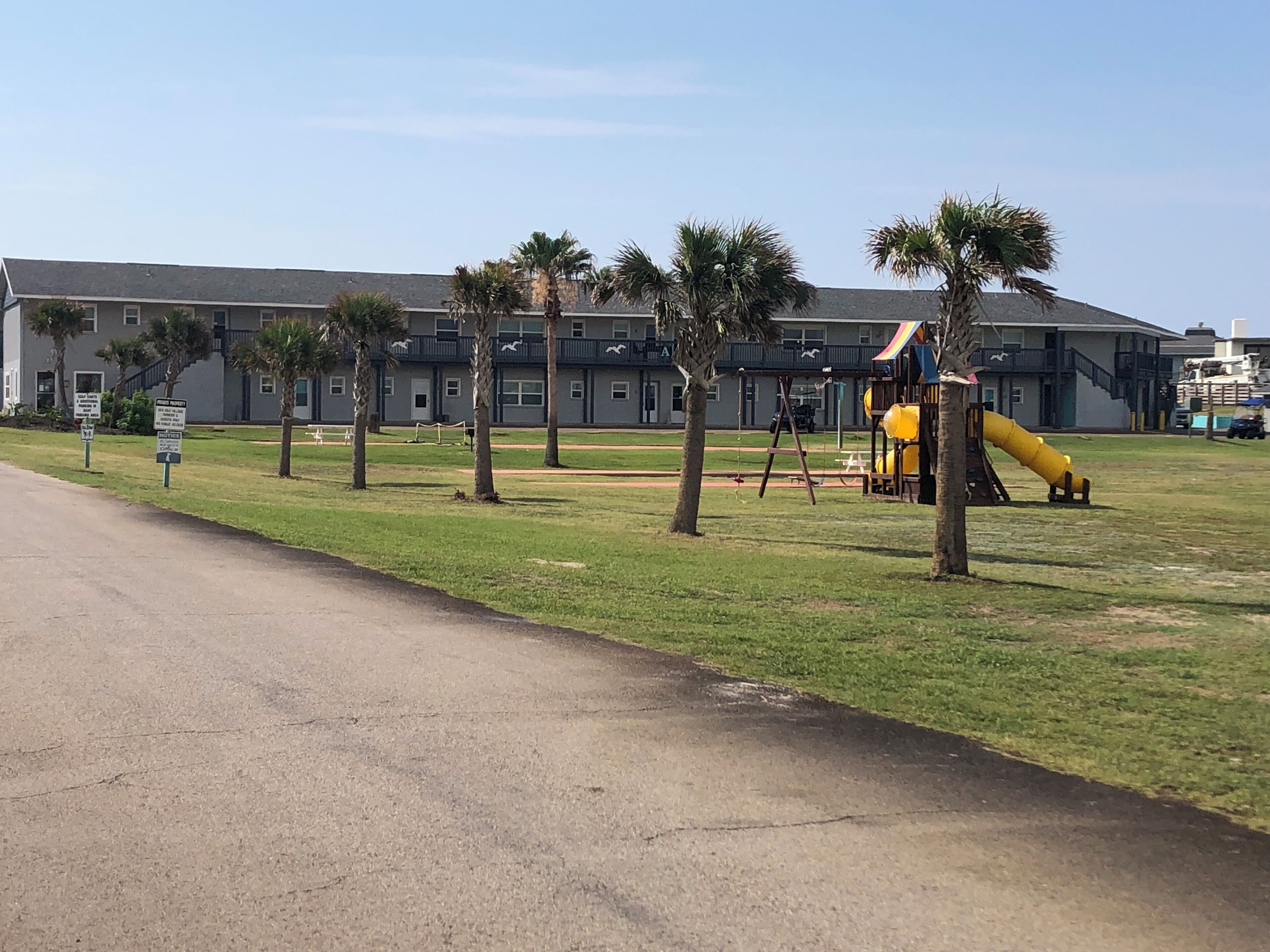 Driveway with playground