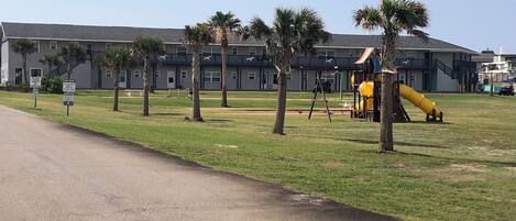 Driveway with playground