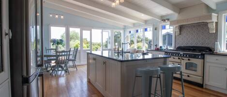 Fridge, microwave, dishwasher, electric kettle