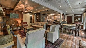 TV, fireplace, DVD player, stereo