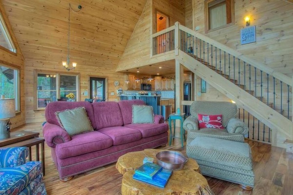 Flat-screen TV, fireplace, video games, DVD player