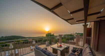 Villa Cleopatra sunset view !!