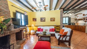 Televisión, chimenea