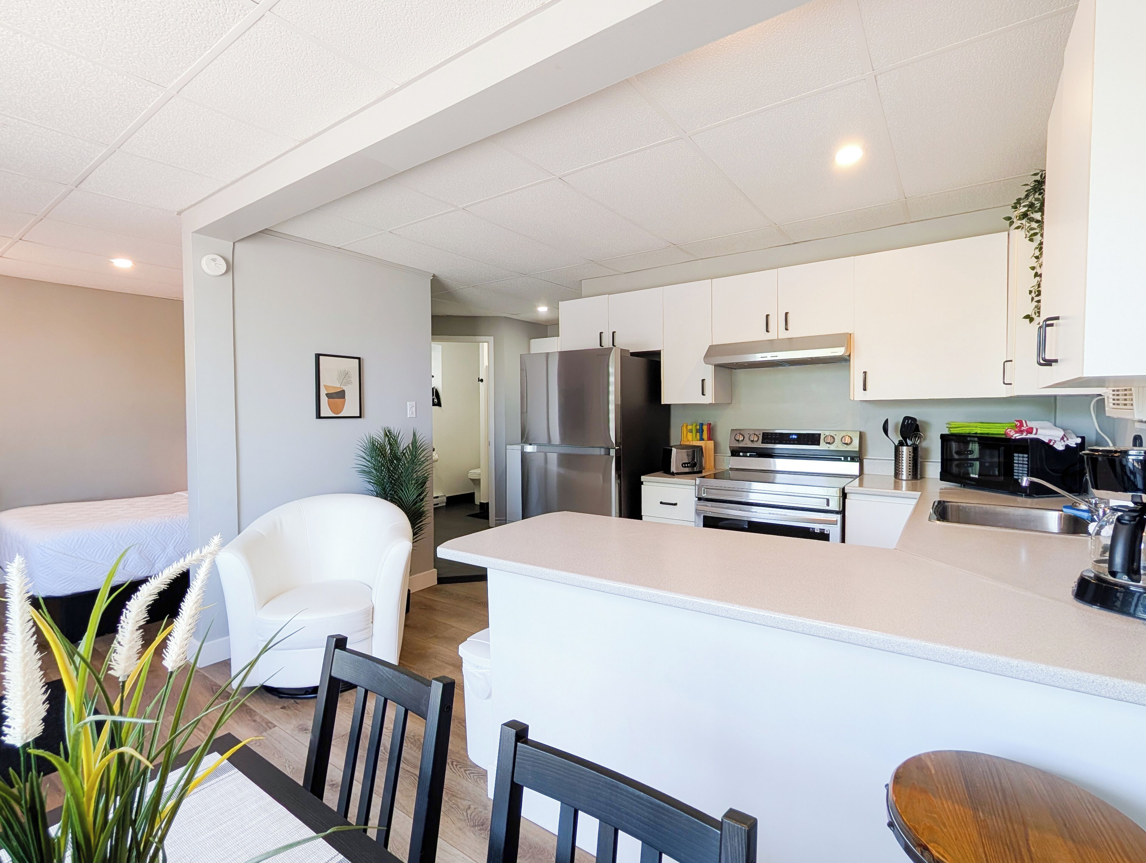 Apartamento estándar, 1 cama doble (550) | Cocina privada | Frigorífico grande, microondas, horno y placa de cocina