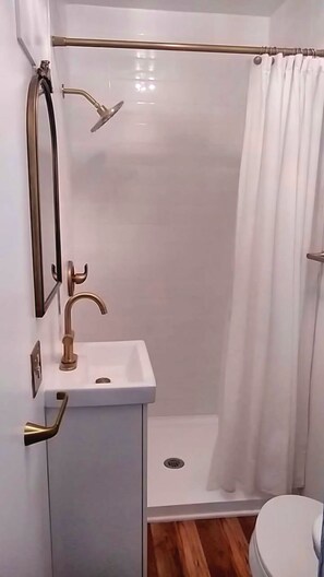 Shower, hair dryer, bidet, towels - CLE Retreat - Priv APT & Offstreet Parking OFF-SEASON PRICING!!! (Lakewood)
