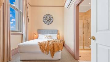 Exchange Suite | Individually decorated, individually furnished, blackout drapes