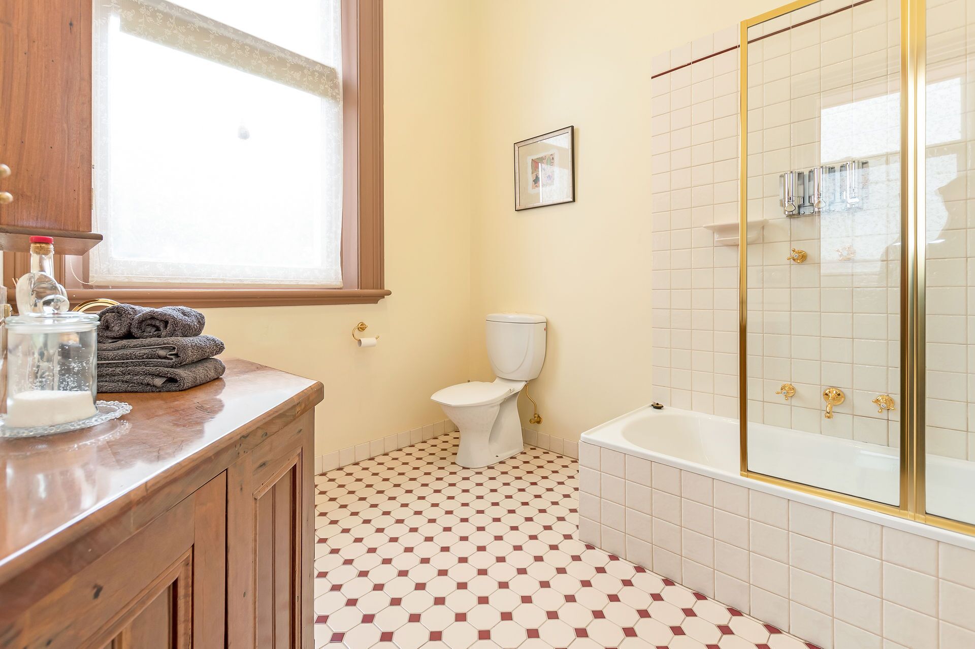tower suite | bathroom | hair dryer, towels