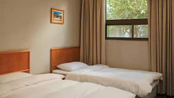 Blackout curtains, bed sheets