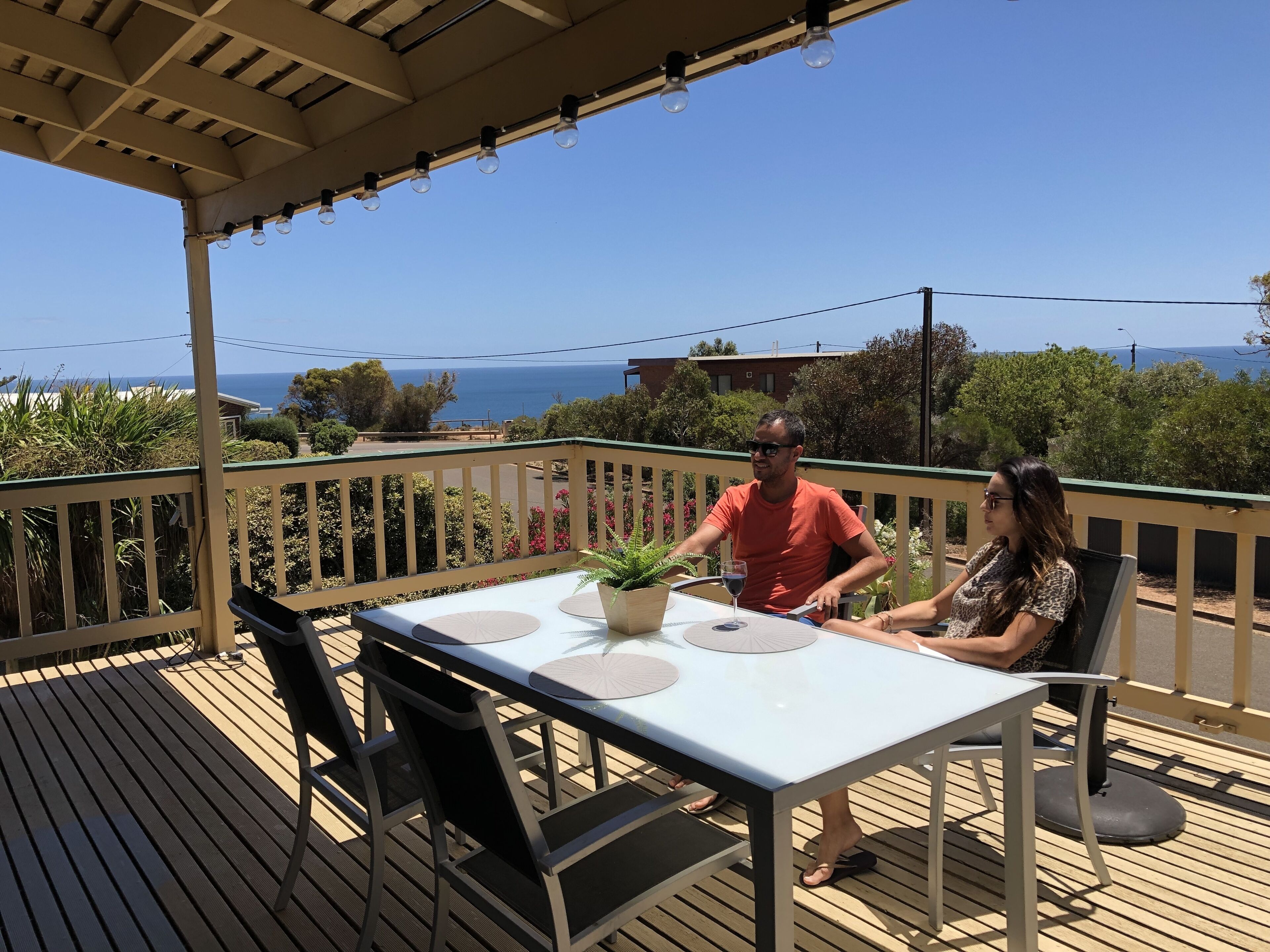 Overlooks a beautiful beach.