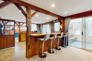 Interior - Inviting riverfront home with hot tub on deck & fireplace, near skiing & golf (Montgomery)