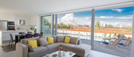 Smart TV, music library, video library