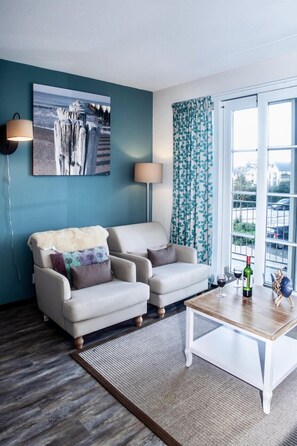 Luxe studio suite (Eilandsuite) | Luxe beddengoed, een kluis op de kamer, gratis wifi, beddengoed