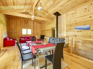 Dining - Beautiful wooden villa for 6 with terrace and Wi-Fi in Biscarrosse (Biscarrosse)
