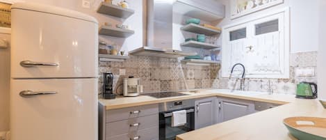 Leilighet, 1 soverom | Eget kjøkken | Kjøleskap, ovn, kokeplater og oppvaskmaskin