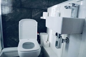 Dusche, Regendusche, kostenlose Toilettenartikel, Haartrockner