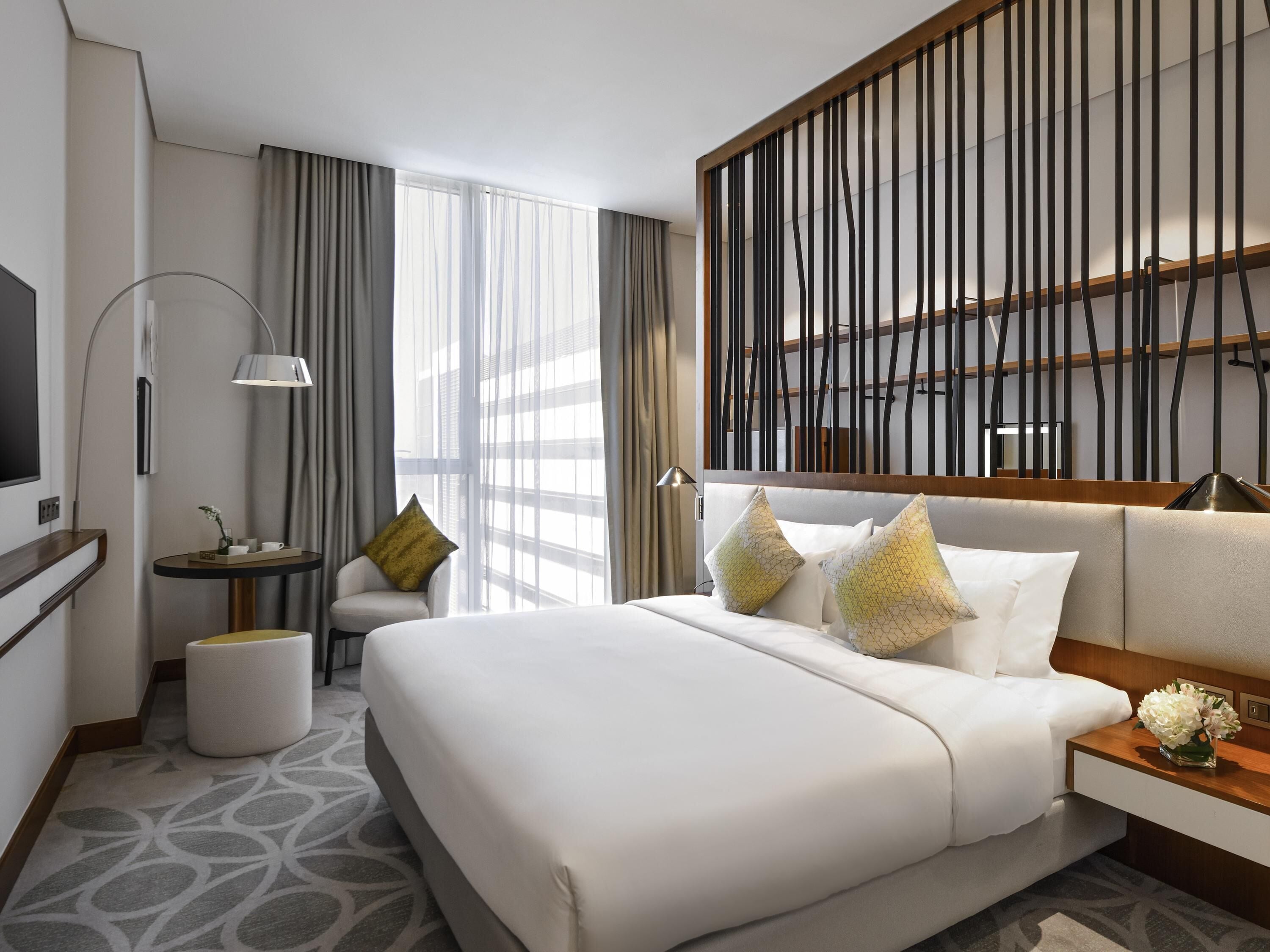 Minibar, in-room safe, desk, blackout curtains