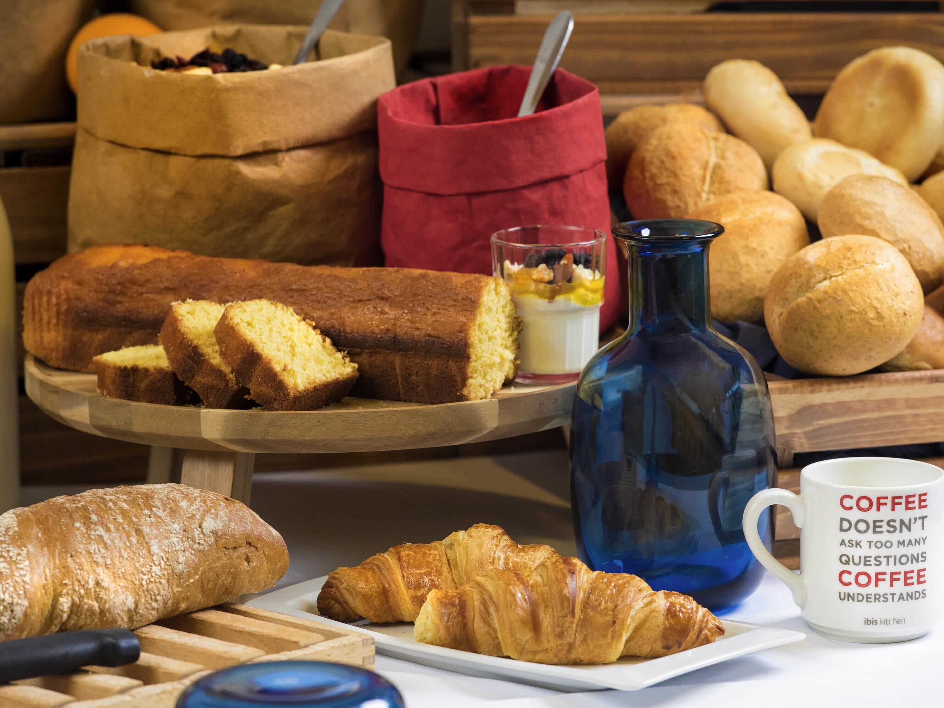 daily buffet breakfast (eur 18 per person)